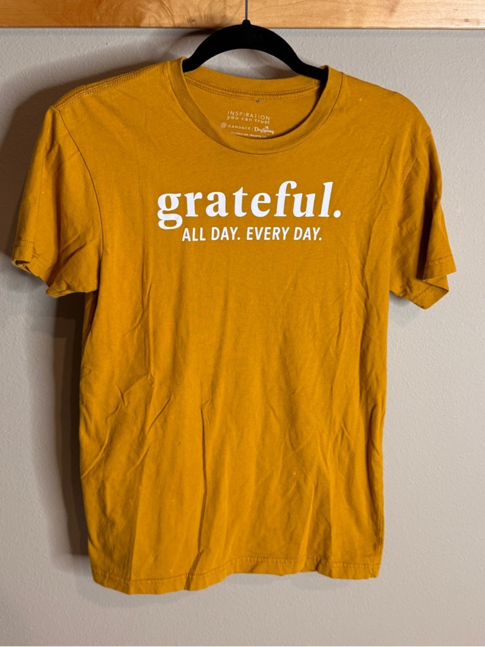 Inspiration You Can Trust Grateful Graphic T-Shirt - Mustard